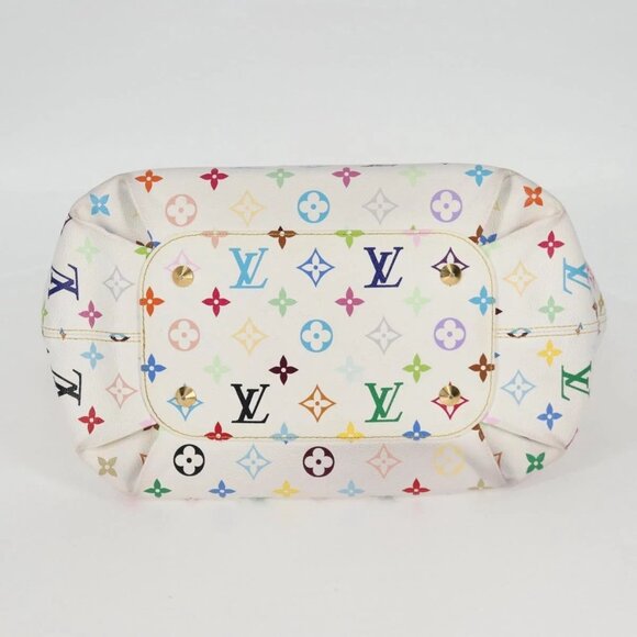 LOUIS VUITTON Monogram Multicolor Annie GM Tote Bag White M40303 LV Auth 133621V - Picture 7 of 16